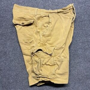 Y2K Abercrombie & Fitch Cargo Cotton Shorts Tan Mens 36 READ